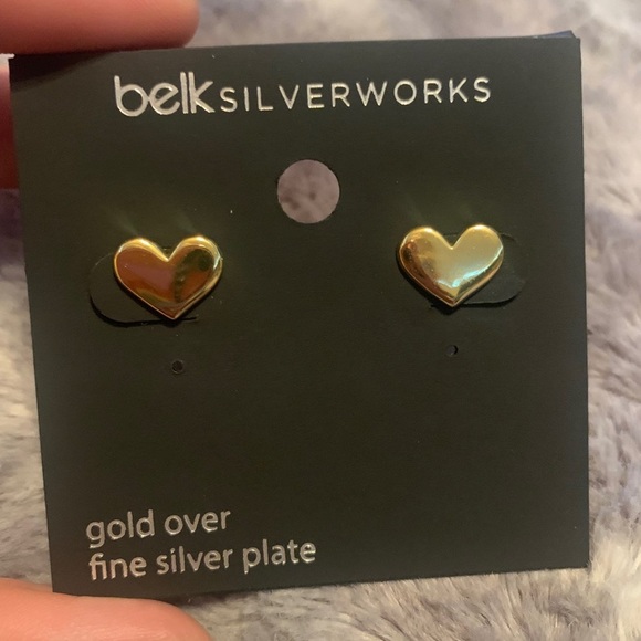 Belk Silverworks Heart Stud Earrings - Picture 1 of 4